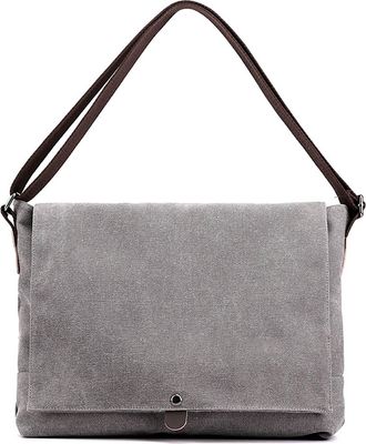 Generic Mens Retro Crossbody Bag, Waterproof Casual Bag, Multi-Pocket Design, Suitable for Storing Phone, Wallet, and Small Items (Gray,33 * 8 * 28cm/12.9 * 3