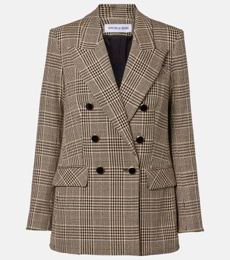 Veronica Beard Rhys Houndstooth double-breasted blazer