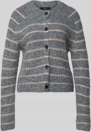 Vero Moda Regular Fit Strickjacke mit Woll-Anteil Modell AWESOME SHINE in Dunkelgrau Melange, Größe XL