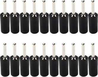 OEM 20 Conectores Banana Macho De 2 Mm, Lat&oacute;n Niquelado, Impermeables, Color Negro