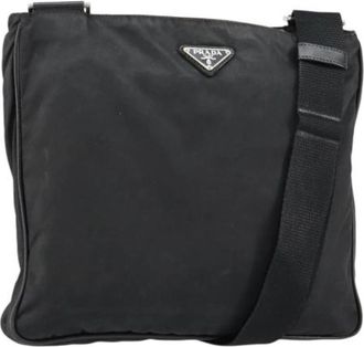 Prada Pre-owned Vintage Nylon Cross Body Bag - Dames - Vintage Schoudertas - Zwart - ONE Size - Nylon - Vintage