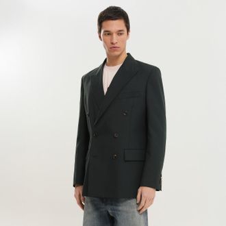 1989 STUDIO Dark green double-breasted blazer