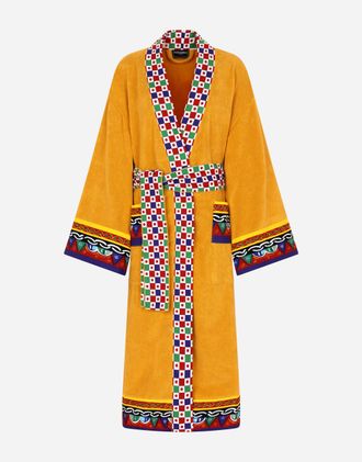Dolce & Gabbana Cotton Terry Bathrobe - Belted Bathrobes Multicolor Xs