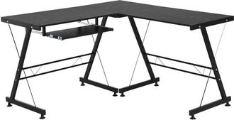 HOMCOM Homcom - Mesa de Ordenador pc 2 Tipos Mesa Esquinera Forma l Escritorio Recta Convertible