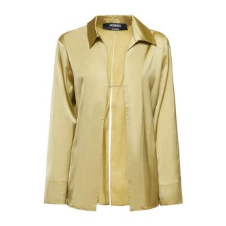 Jacquemus Shirts, female, Green, Size: 3XS The Notte Shirt