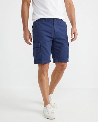 Brunello Cucinelli Linen Blend Cargo Shorts - Blue