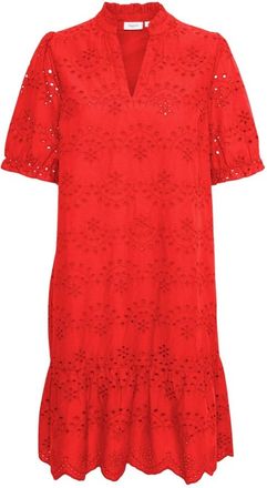 Saint Tropez Geleksa SZ Jurk - Dames - Korte kleedjes - Rood - XS - Katoen - Kleedjes
