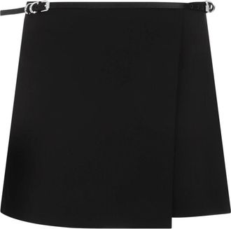 Givenchy Zwarte Wrap Voyou Rok - Dames - Korte rokken - Zwart - 2XS - Rokken