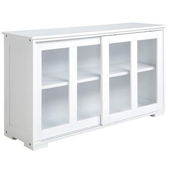 HOMCOM Aparador de cocina 107x33x62.5 cm blanco