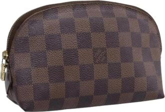Louis Vuitton Pre-owned Cosmetic Pouch - Dames - Vintage Accessoires - Bruin - ONE Size - Leer - Vintage