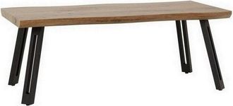Seconique Seconique - Quebec Wave Edge Coffee Table - L58.5 x W100 x H43.5 cm - Medium Oak Effect/Black