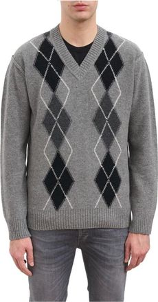 Paolo Pecora Truien & Vesten, Heren, Grijs, XL, Wol, Turtleneck