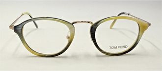 Tom Ford Unisex Tf5321 Round Eyeglasses In Horn
