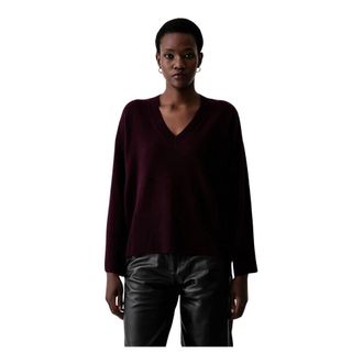 Vicolo Truien & Vesten, Dames, Paars, M, Wol, V-hals Gebreide Kleding