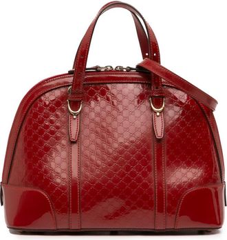 Gucci Pre-owned Gucci Small Microguccissima Patent Nice Dome Satchel Ladies 309617 002404