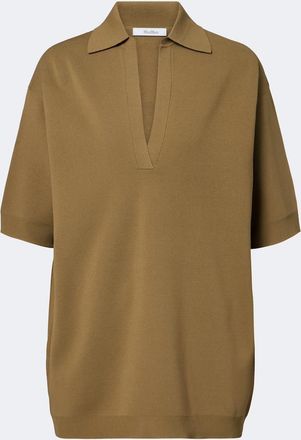 Max Mara Oversized knitted polo shirt