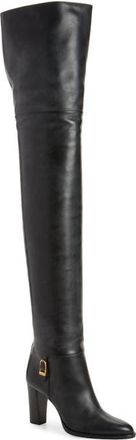 Saint Laurent Julia Divine Thigh High Boot in Noir at Nordstrom, Size 9.5Us