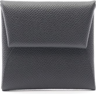 Herm&egrave;s Black Leather Coin Purse/Coin Case (Pre-Owned)