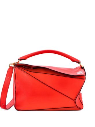 Loewe Puzzle Bag Leather Medium shoulder bag - Red