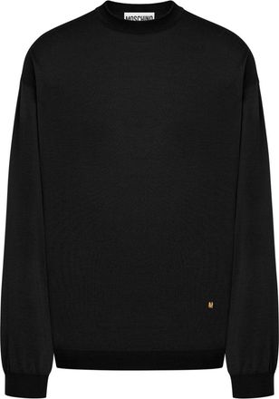 Moschino crew-neck sweater - men - Silk/Virgin Wool - 52 - Black