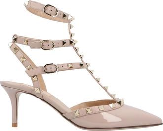 Valentino Rockstud Caged Pump 65mm - Dames - Pumps - Beige - 39 EU - Leer - Schoenen