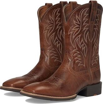 Ariat Sport Western Wide Square Toe Cowboy Boot Mens Shoes Dark Tan : 8.5 W, Leather