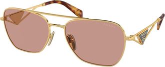 Prada PR A50S 5AK08M Womens Sunglasses Gold Size 59