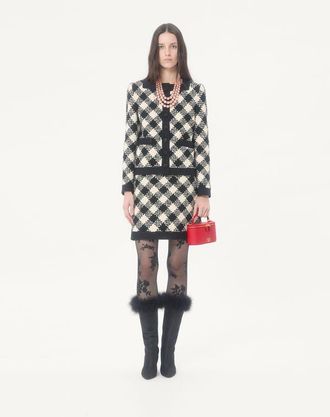 Valentino Garavani Mini Vanity Bag Vlogo Signature In Vitello Granato Donna ROUGE PUR UNI