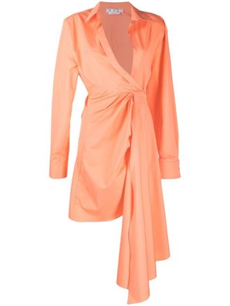 Off-white Abito con fiocco - Arancione