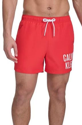 Calvin Klein CK Outline Volley Swim Trunks in Red at Nordstrom Rack, Size Xx-Large