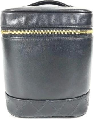 Chanel Pre-owned Handbags, female, Black, Size: ONE SIZE Pre-owned Vintage Leather Handbag