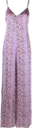 Forte_Forte zebra-print satin jumpsuit - women - Viscose/Silk - II - Purple