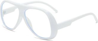 Generic Transparent Computer Glasses Frame For Women Men Oversized Eyewear Blocking Glasses Spectacle Eyeglass,One Size,WHITE 2026