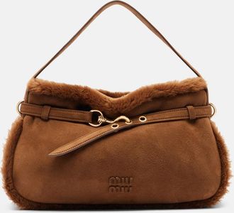 Miu Miu Aventure suede shoulder bag