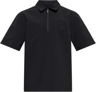 Moncler Polo Shirt met Logo Patch - Heren - Polos - Zwart - S - Tops