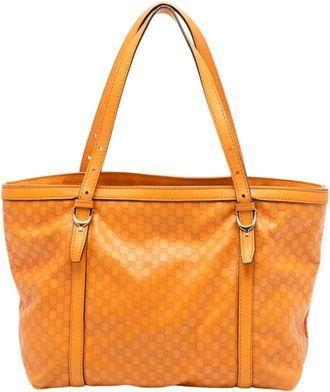 Gucci Pre-owned Tote Bags, female, Orange, Size: ONE SIZE Pre-owned Leather Tote Bag