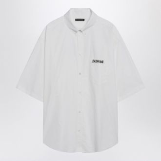 Balenciaga White Masking Tape Shirt