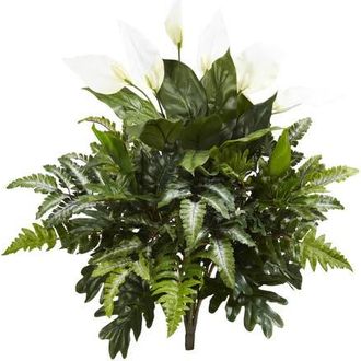 Nearly Natural 27-in Mixed Spathiphyllum Artificial Plant in Green at Nordstrom