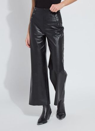 Lyss&eacute; Odalis Hi Waist Vegan Leather Wide Leg (28 Inseam)