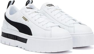 Puma Mayze Dames Witte / Zwarte Sneakers