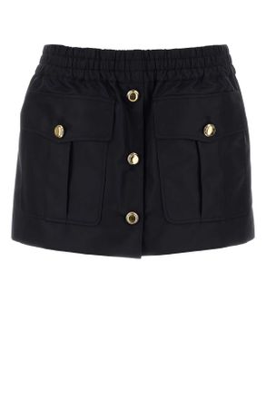 Miu Miu Navy Blue Nylon Mini Skirt