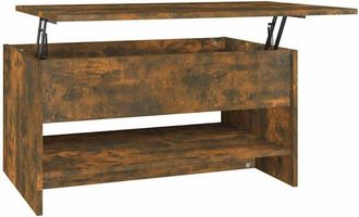 vidaXL Vidaxl - Mesa de centro madera contrachapada roble ahumado 80x50x40 cm