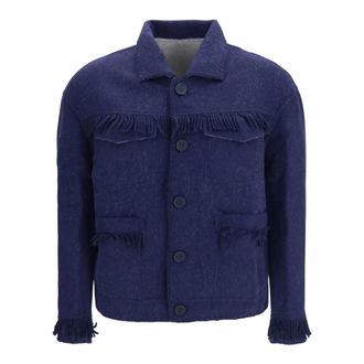 Baziszt Baziszt - Vedu Omkeerbare Jas van Alpaca- en Wolmix - Dames - Jassen - Blauw - Maat: XL Wol