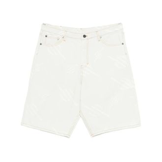 Daily Paper Clothing Denim Shorts, male, White, Size: XL Monogram Foggy Shorts