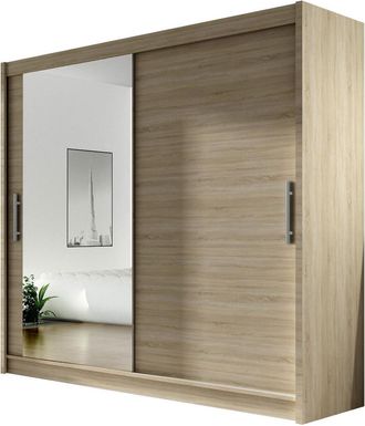 Mirjan24 Mobilier1 - Armario Closico 107, Roble Sonoma, 215x180x58cm, Puertas De Armario: Correderas, N&uacute;mero De Estantes: 0