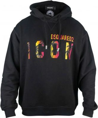 Dsquared2 Icon Hoodie - Heren - Hoodies - Zwart - S - Katoen - Hoodies & sweatvesten