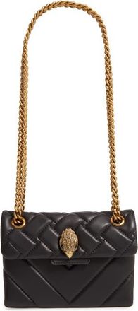 Kurt Geiger Mini Kensington X Leather Shoulder Bag in Black at Nordstrom