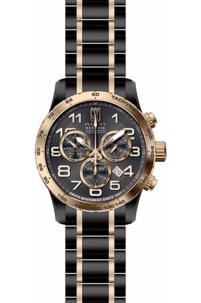 Invicta Jason Taylor 51262 Herenhorloge - Quartz Uurwerk - Roestvrij Staal met Zwarte Wijzerplaat - 48 mm