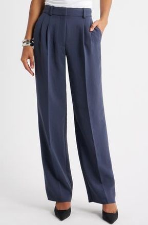 Open Edit The Curator Trousers in Navy Blue at Nordstrom Rack, Size 10