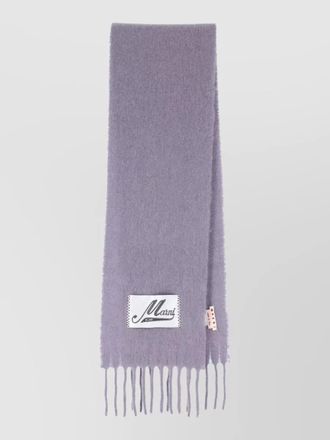Marni long scarf featuring delicate fringed edges